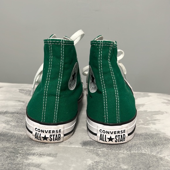 Only worn once, green converse! No visible stains or marks. - Picture 2 of 3